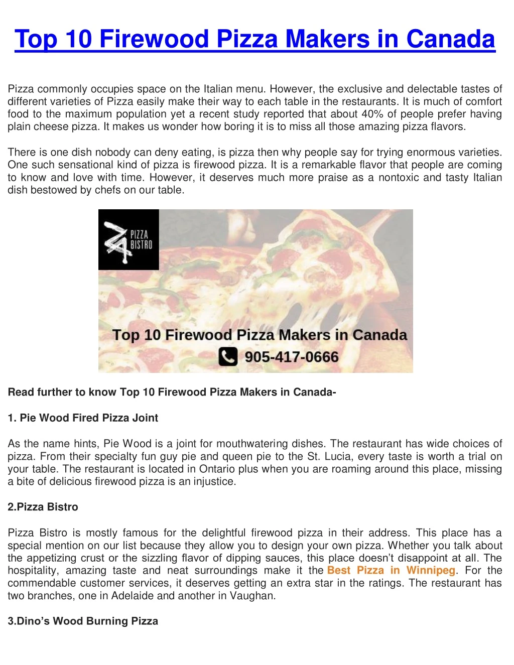top 10 firewood pizza makers in canada