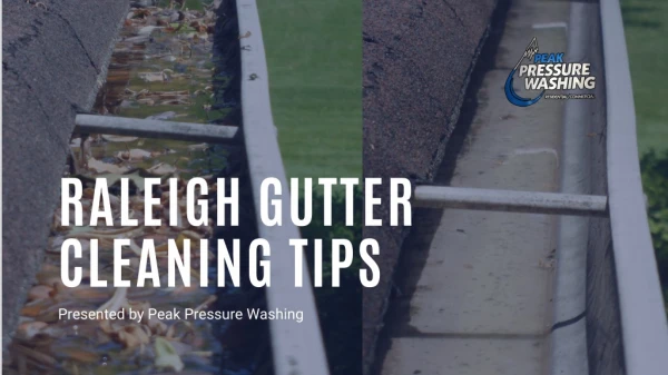 Raleigh Gutter Cleaning Tips Presented by Peak Pressure Washing
