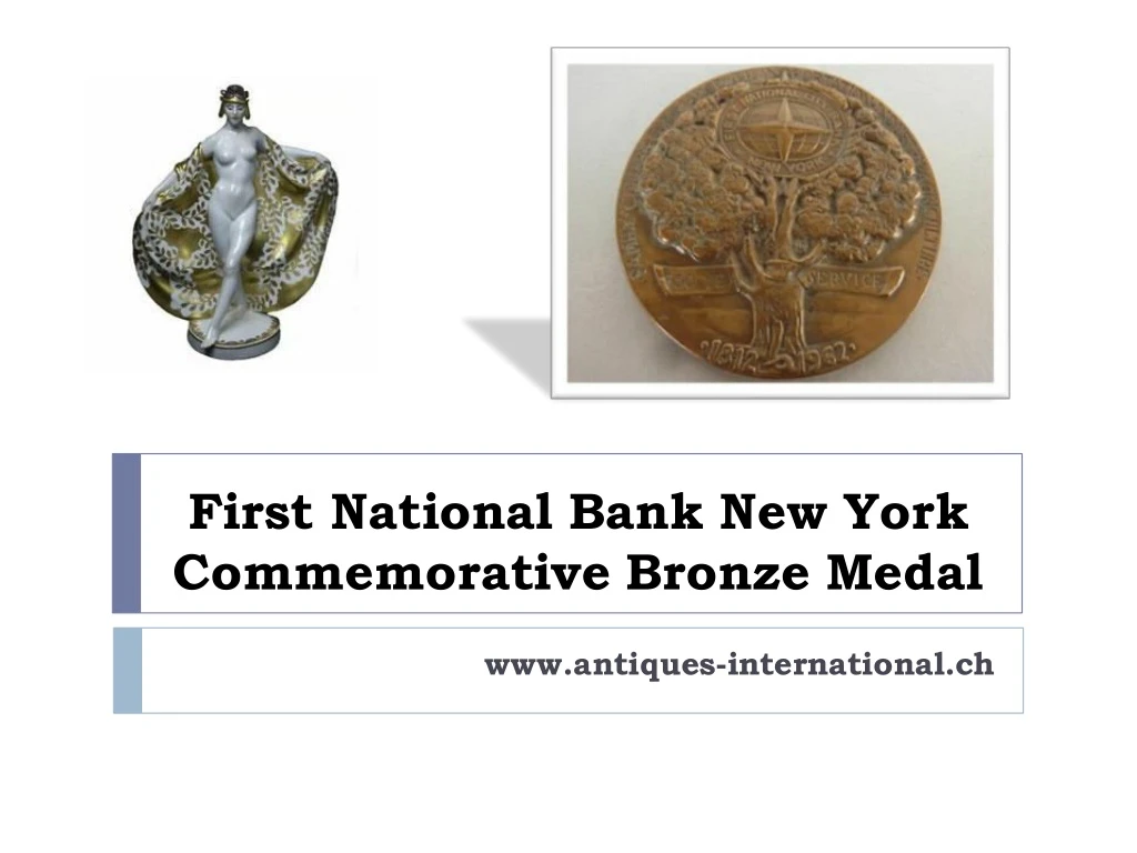 first national bank new york commemorative bronze