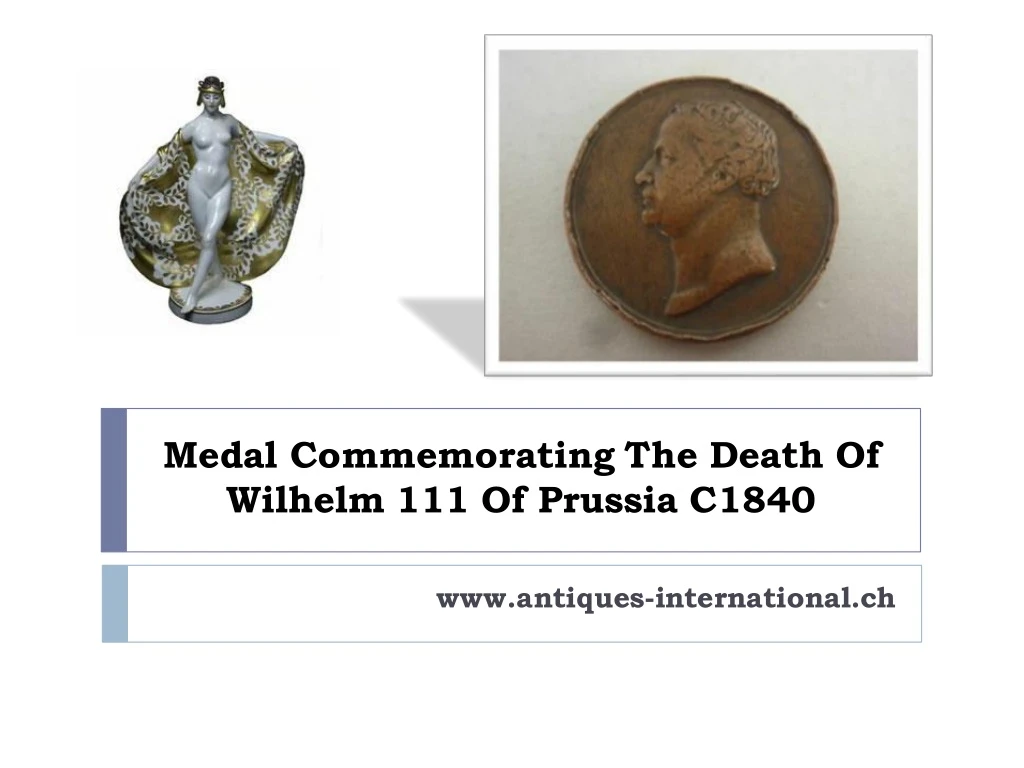 medal commemorating the death of wilhelm