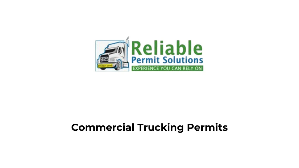 commercial trucking permits