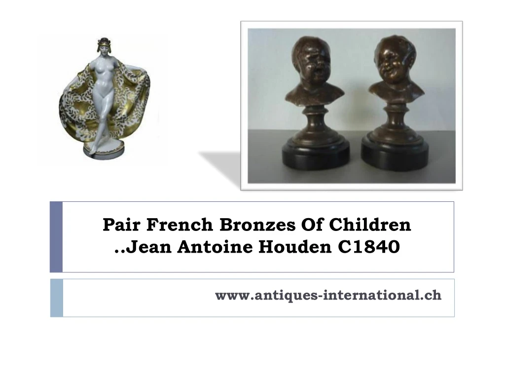 pair french bronzes of children jean antoine