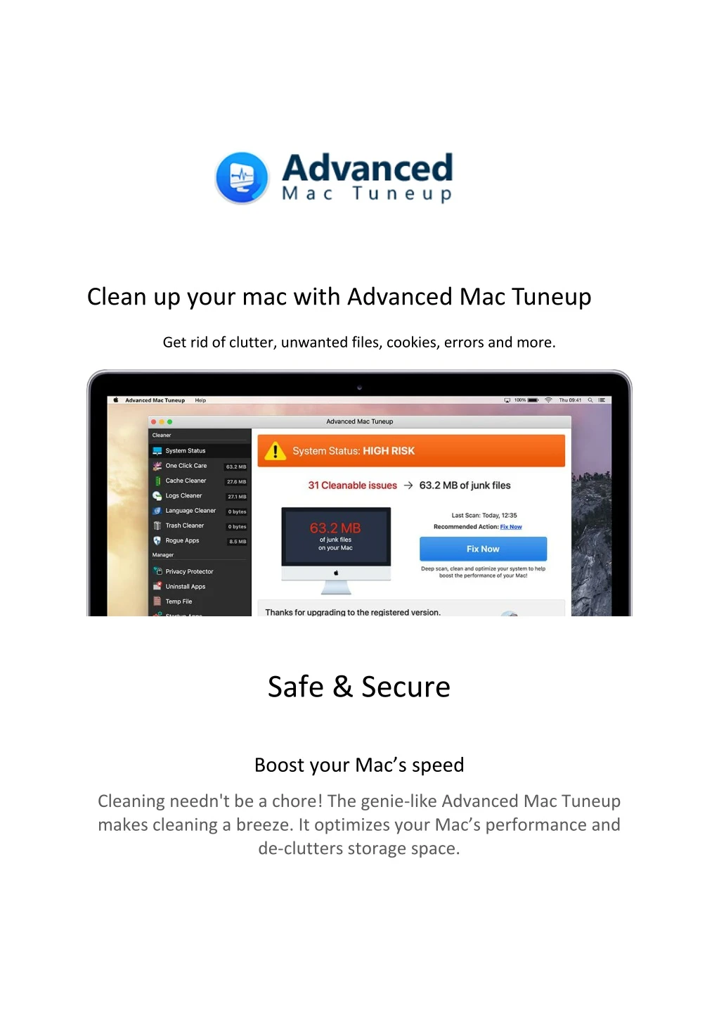 clean up your mac with advanced mac tuneup