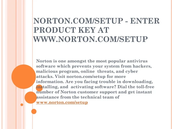 norton com setup enter product key at www norton com setup