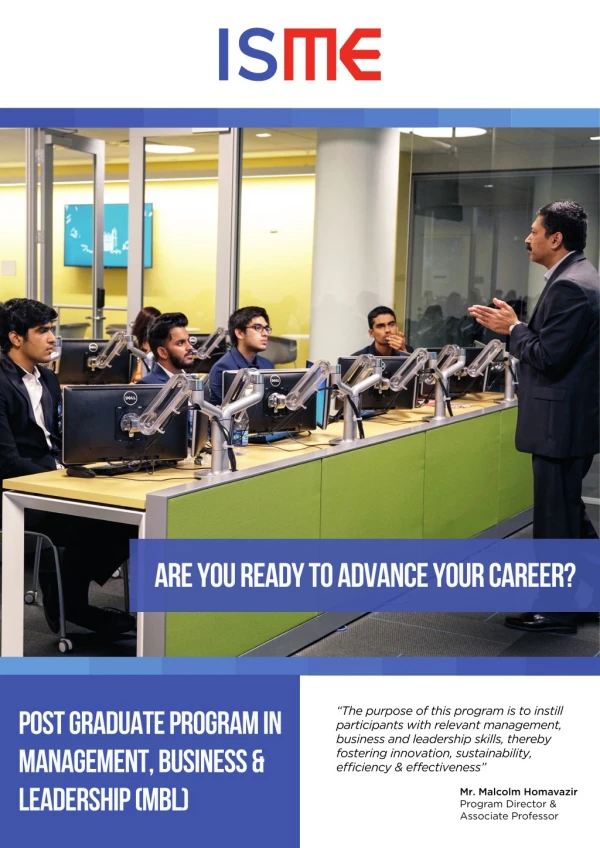 Post Graduate Programs in Management, Business and Leadership (MBL)