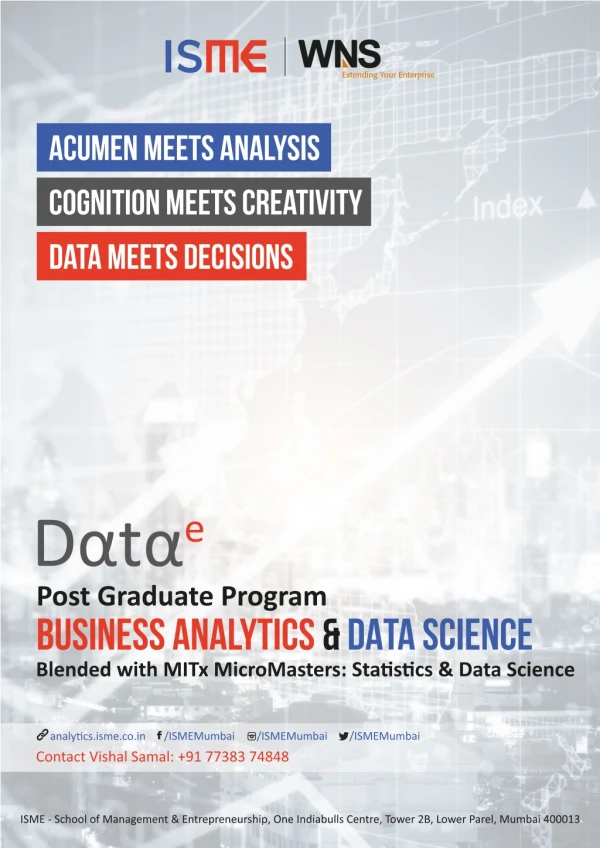 Post Graduate Program in Data Science and Business Analytics Blended With MITx MicroMasters