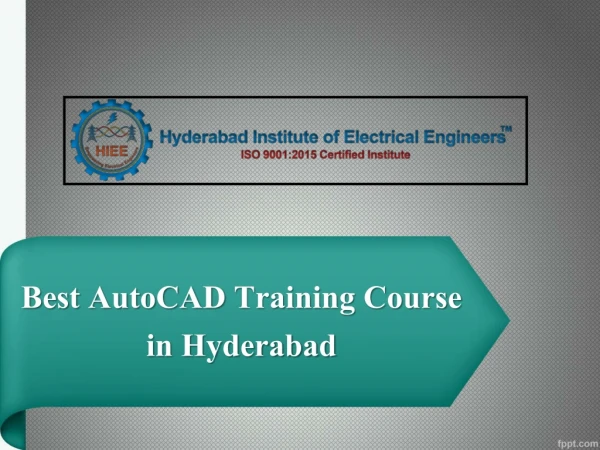 Best AutoCAD training course in Hyderabad, Autocad Classes in Hyderabad - HIEE