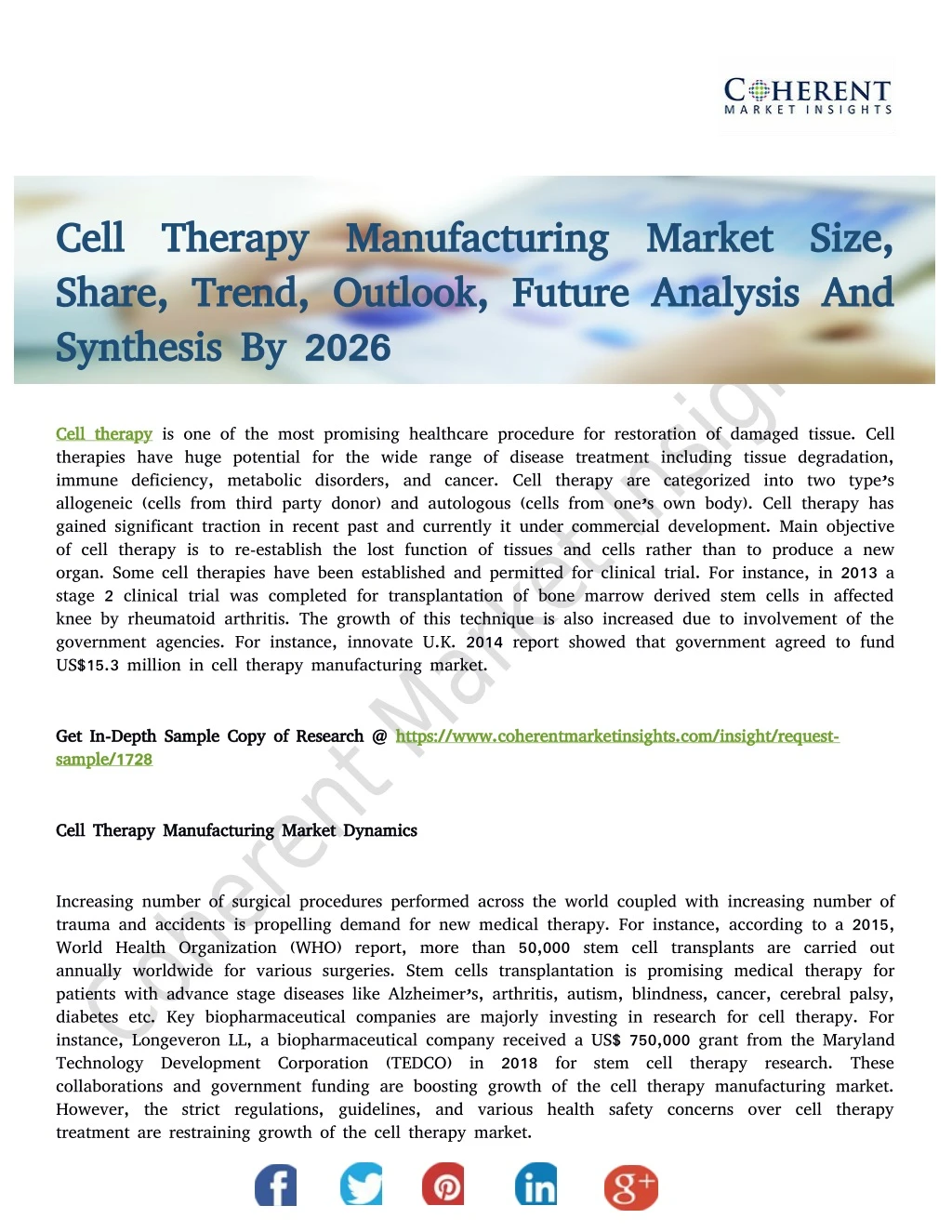 cell therapy manufacturing cell therapy