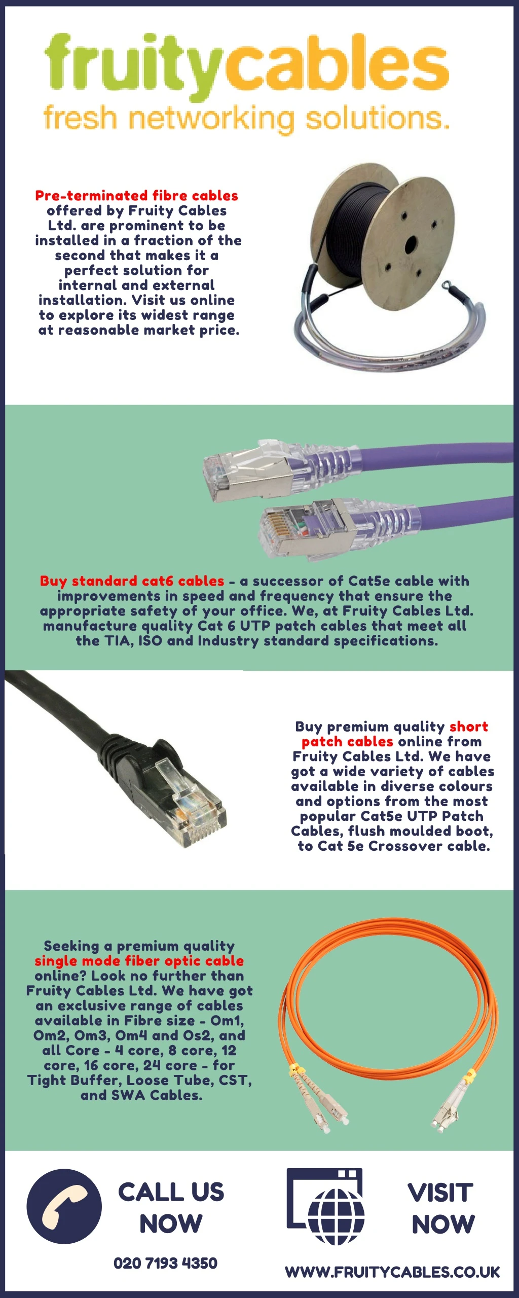 pre terminated fibre cables offered by fruity