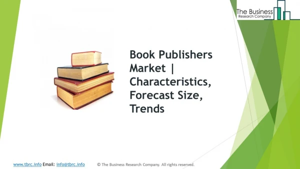 Global Book Publishers Market | Characteristics, Forecast Size, Trends