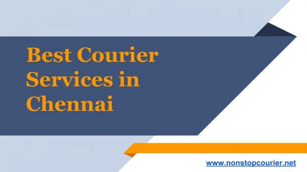 Best Courier Services in Chennai