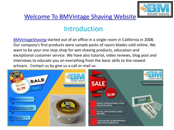 Buy Cheap Men's Shaving Products Online | BM Vintage Shaving