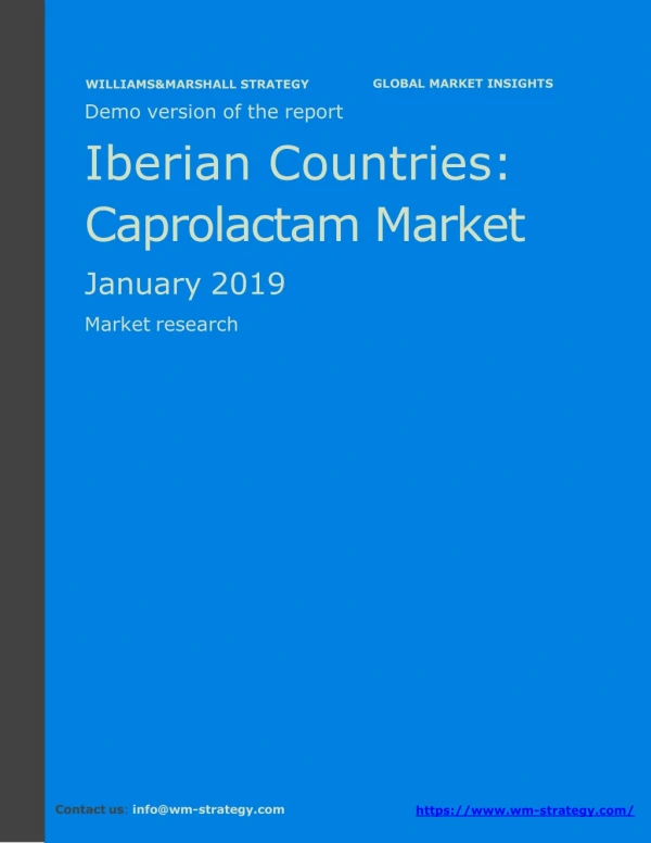 WMStrategy Demo Iberian countries Caprolactam Market January 2019