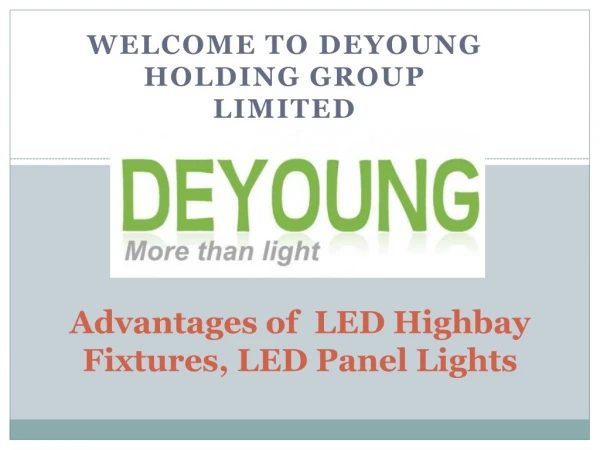 Advantages of LED Highbay Fixtures, LED Panel lights at deyoung-lighting.com