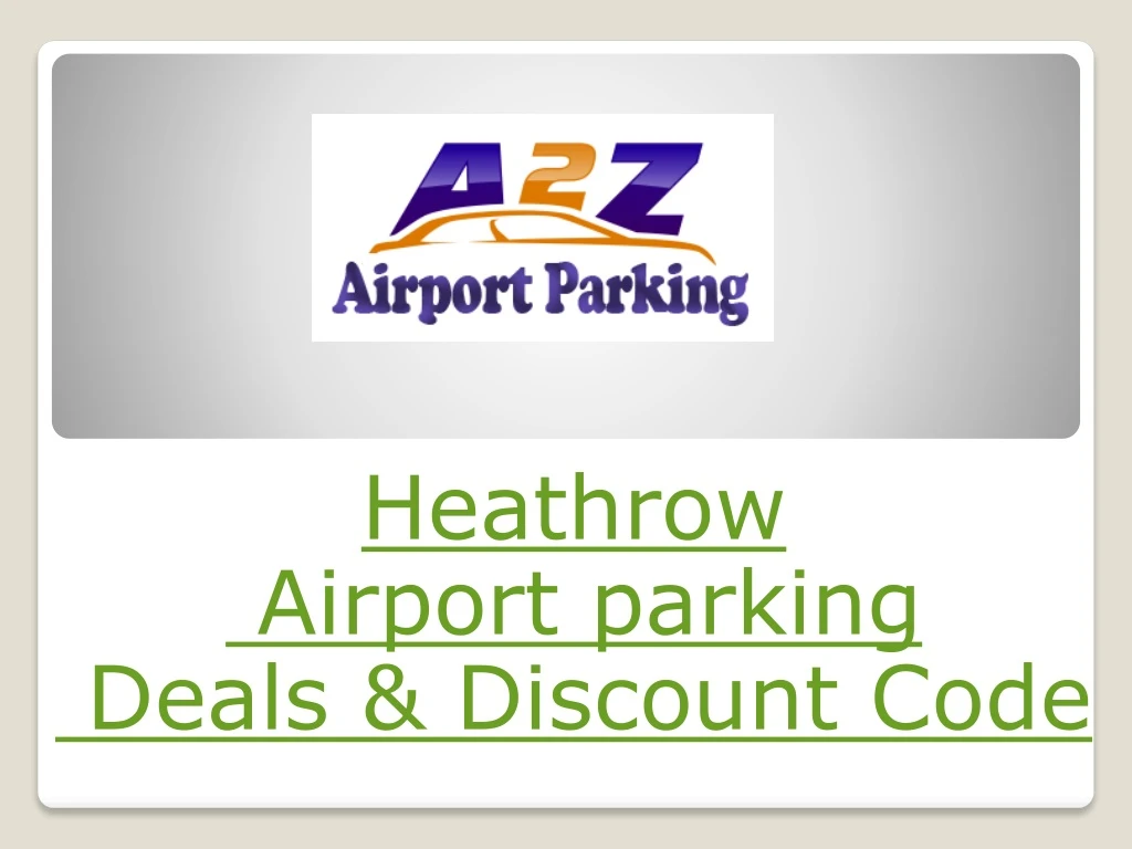 heathrow airport parking deals discount code