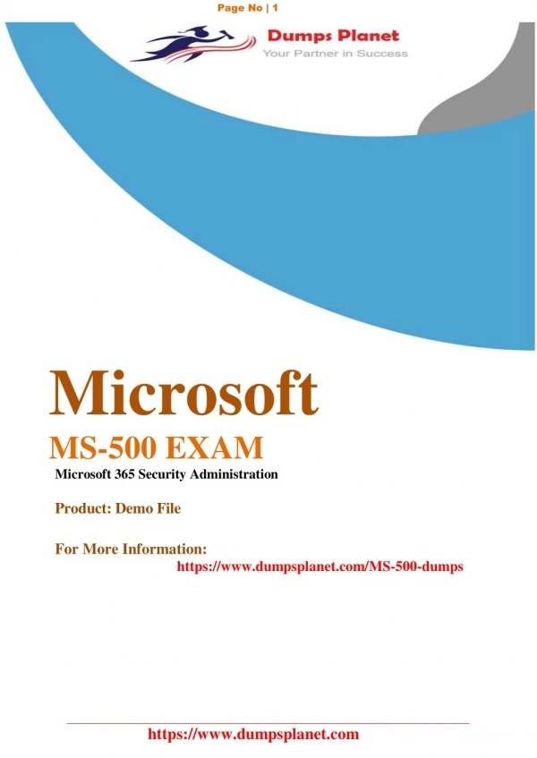 Get Updated MS-500 Dumps Questions