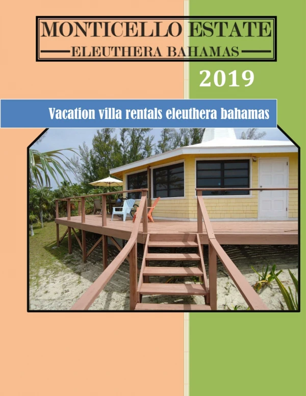 Vacation villa rentals eleuthera bahamas
