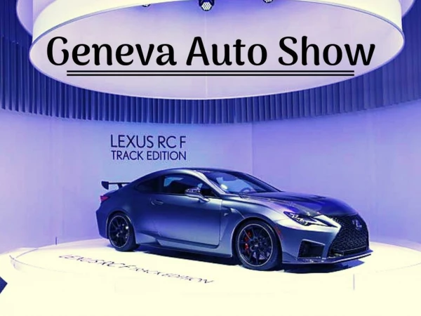 Geneva Auto Show 2019