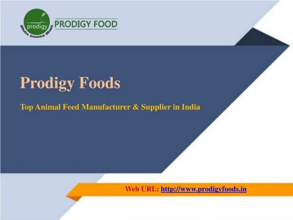 Prodigy Foods: High-quality DDGS Feeds Manufacturer & Supplier in India
