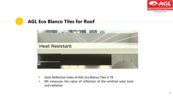 AGL Eco Blanco Tiles for Roof