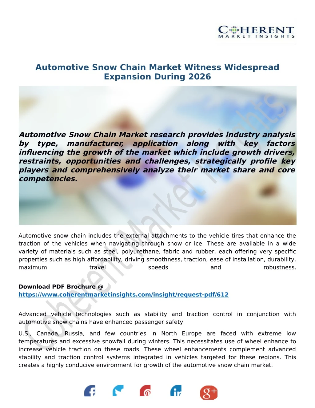 automotive snow chain market witness widespread