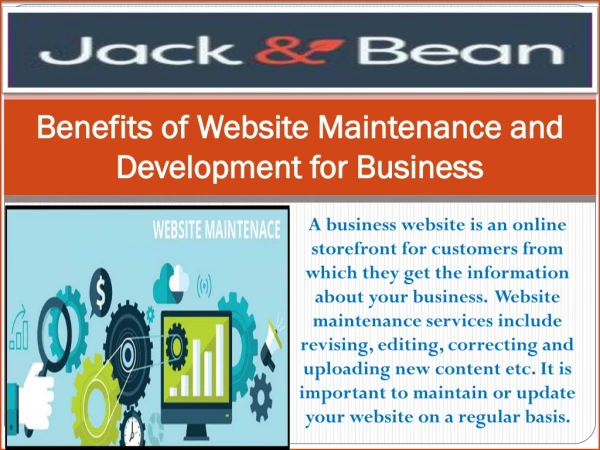 Benefits of Website Maintenance and Development for a Business