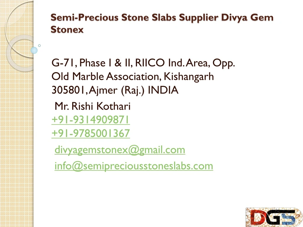 semi precious stone slabs supplier divya gem stonex