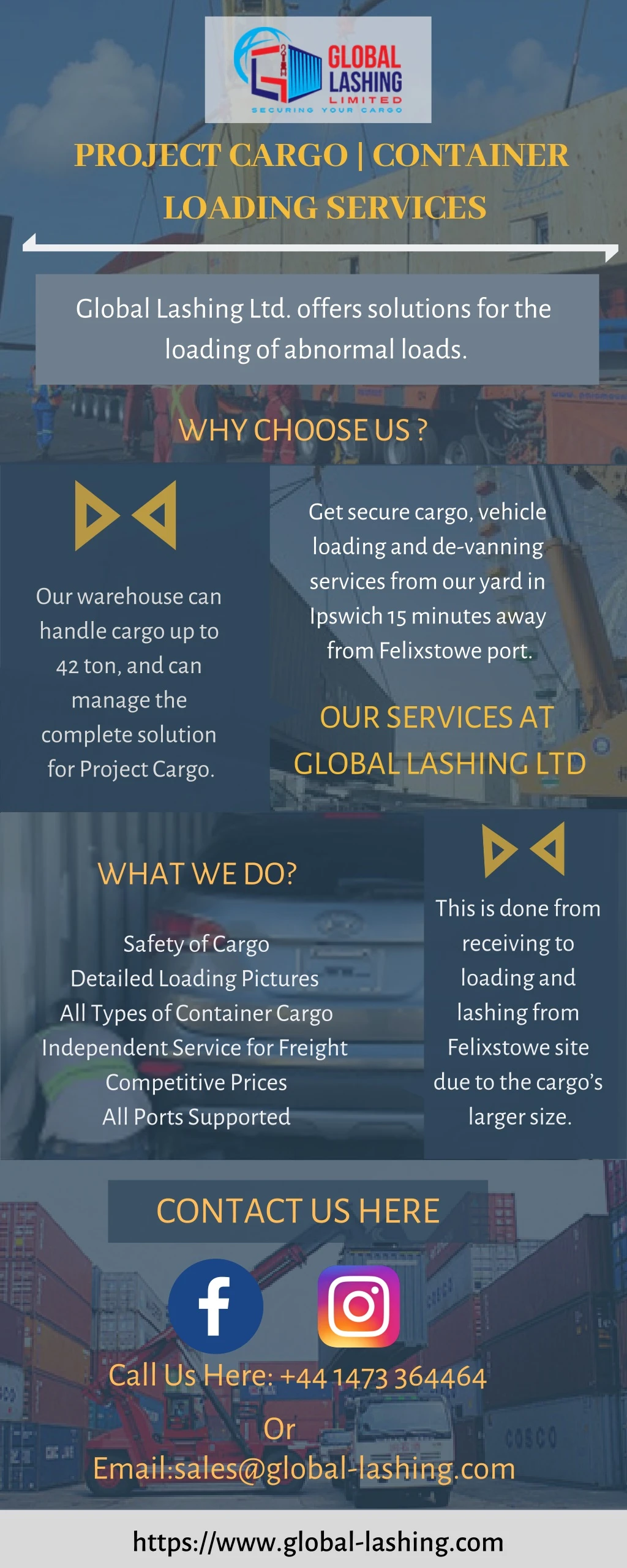 project cargo container loading services