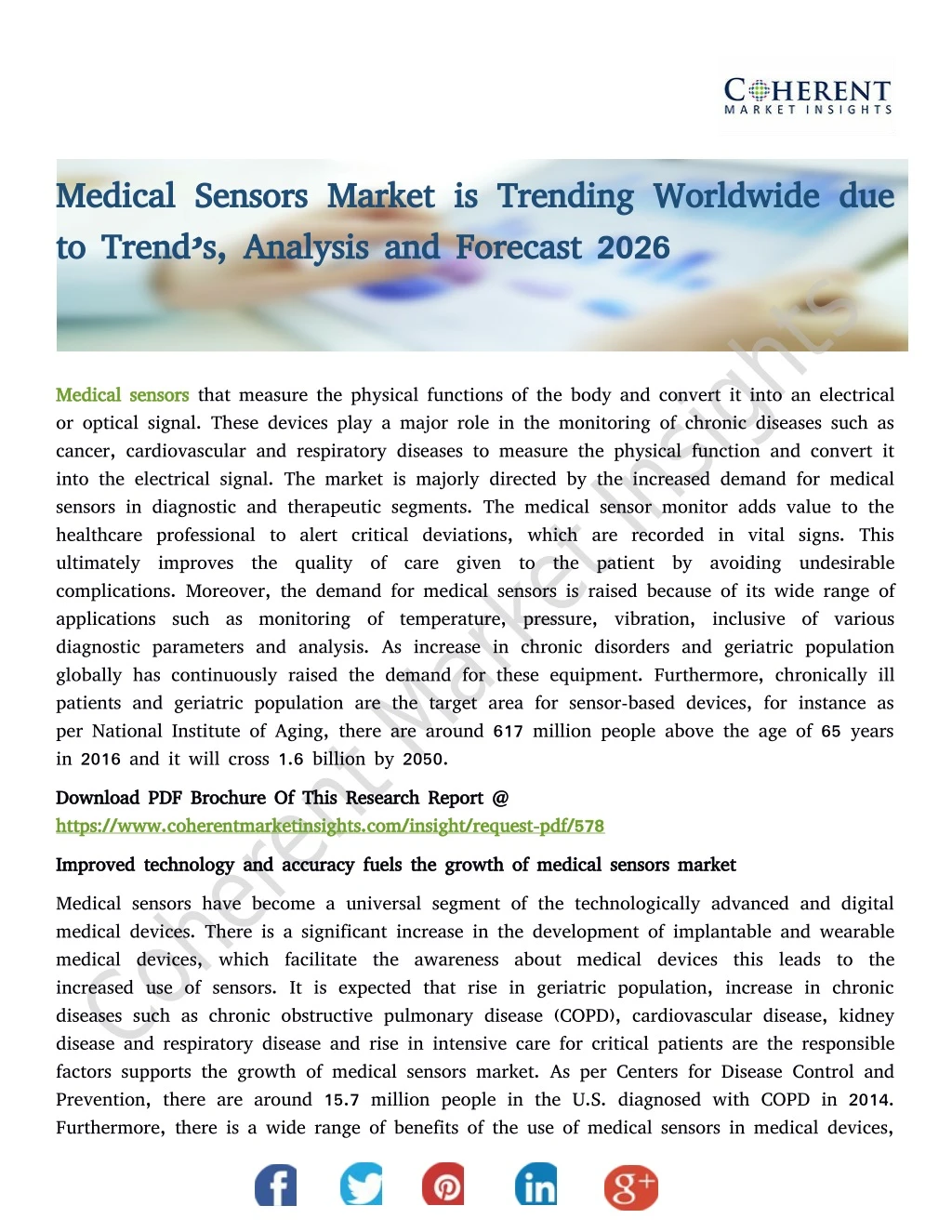 medical sensors market is trending worldwide