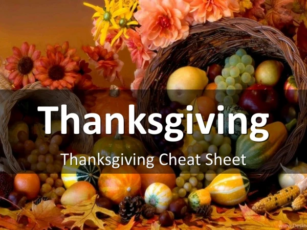 Thanksgiving Cheat Sheet