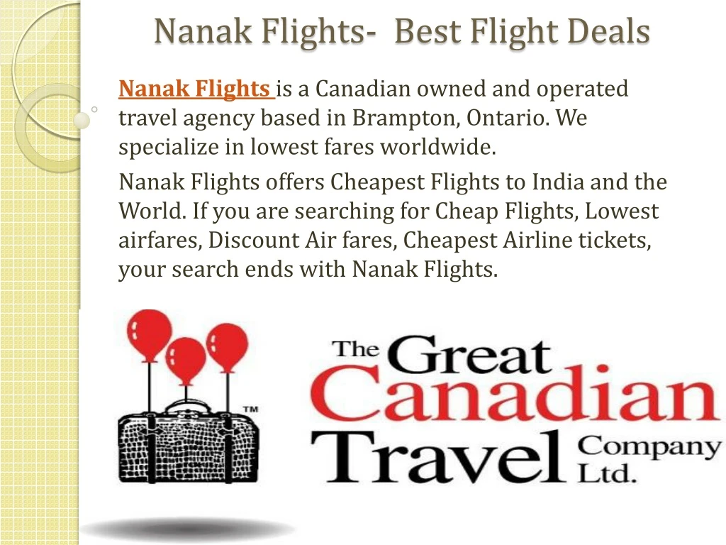 nanak flights best flight deals