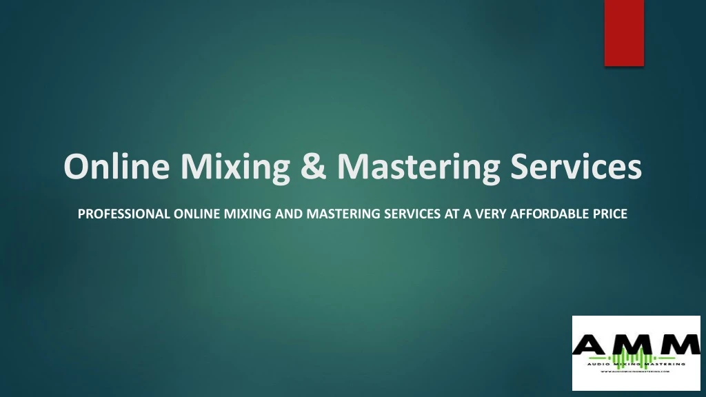 online mixing mastering services