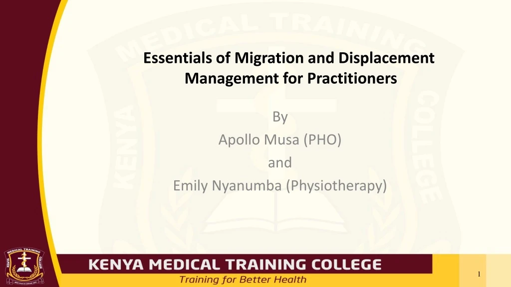 essentials of migration and displacement management for practitioners