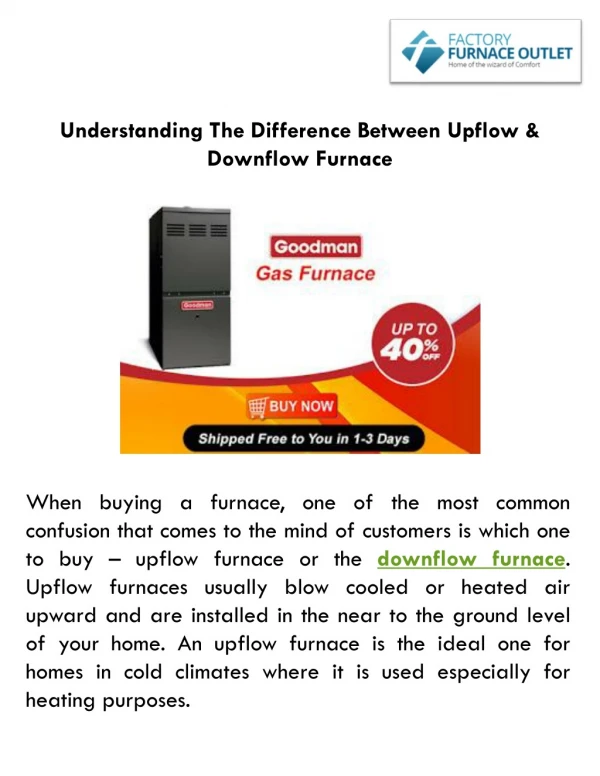 Understanding The Difference Between Upflow & Downflow Furnace