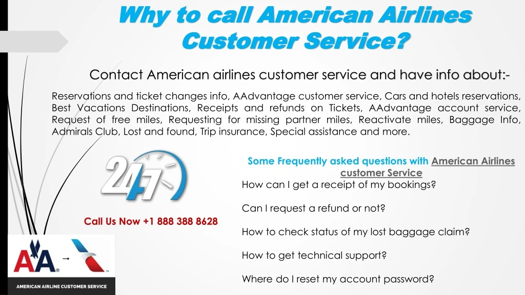 why to call american airlines customer service