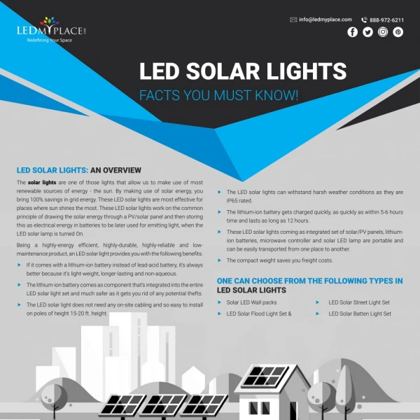 LED Solar Lights Facts You Must Know!
