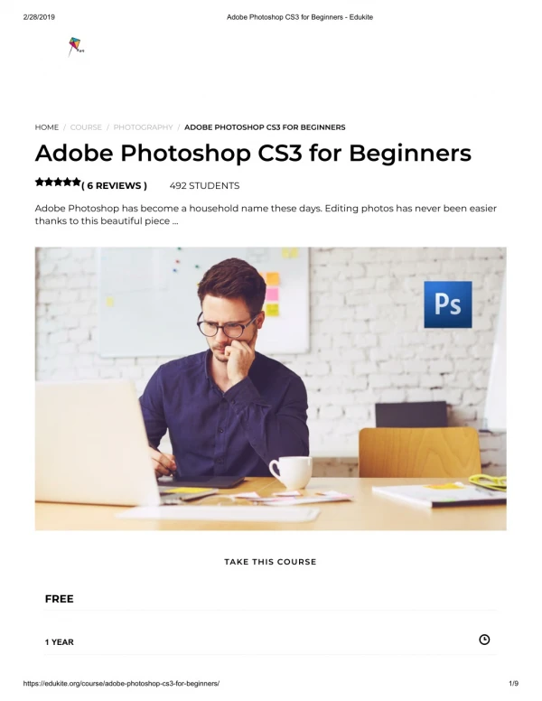 Adobe Photoshop CS3 for Beginners - Edukite