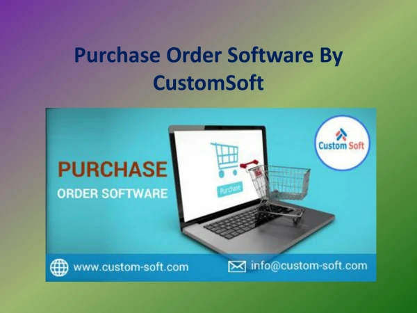 Purchase Order System by CustomSoft