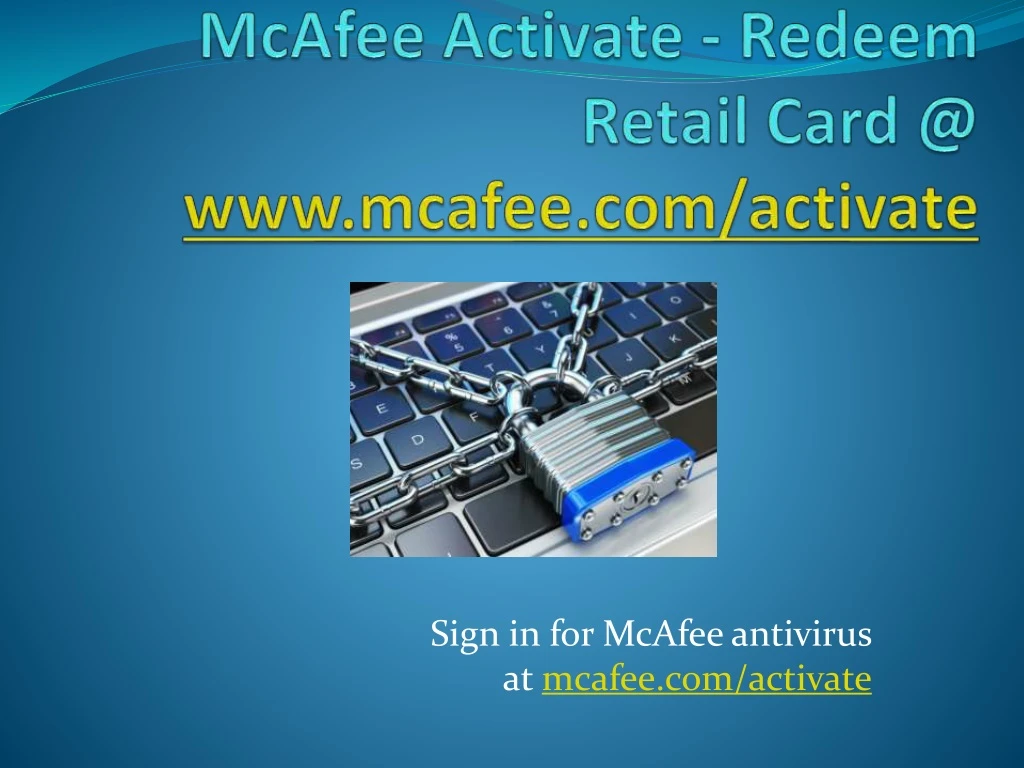 sign in for mcafee antivirus at mcafee