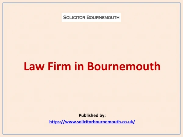 Law Firm in Bournemouth