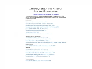 All History Notes At One Place PDF Download//Examclear.com - slide 1