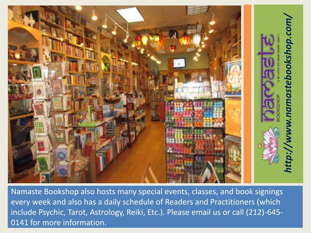 namaste bookshop also hosts many special events