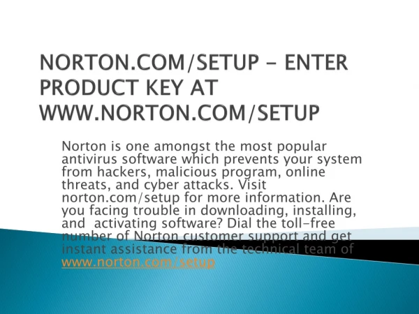 norton com setup enter product key at www norton com setup