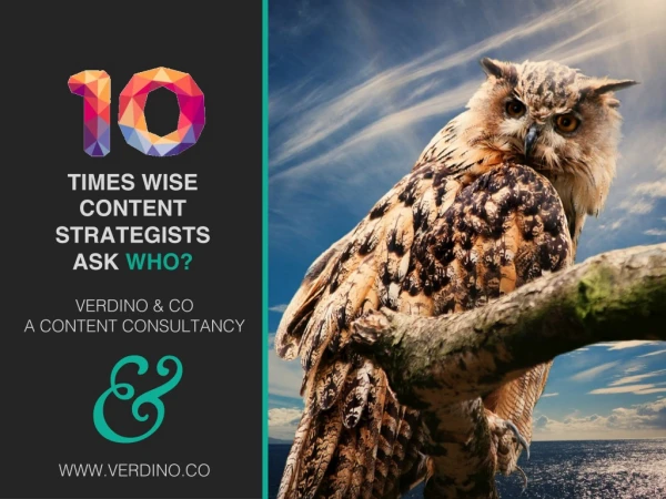 10 Times Wise Content Strategists Ask WHO? - VERDINO & CO
