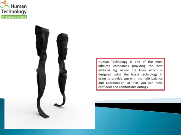 Provides the Best Quality Prosthetic Leg Below the Knee