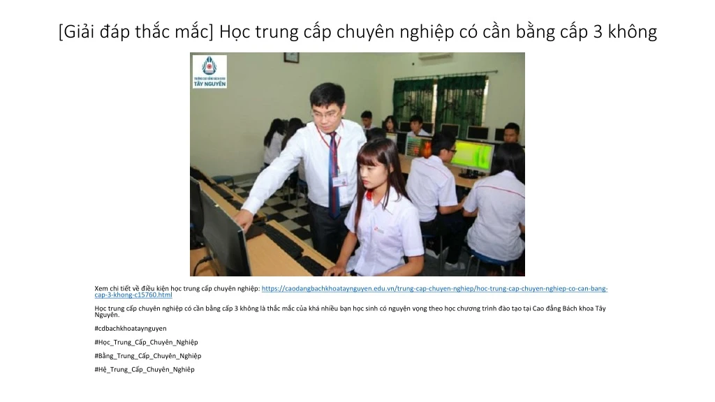 gi i p th c m c h c trung c p chuy n nghi p c c n b ng c p 3 kh ng