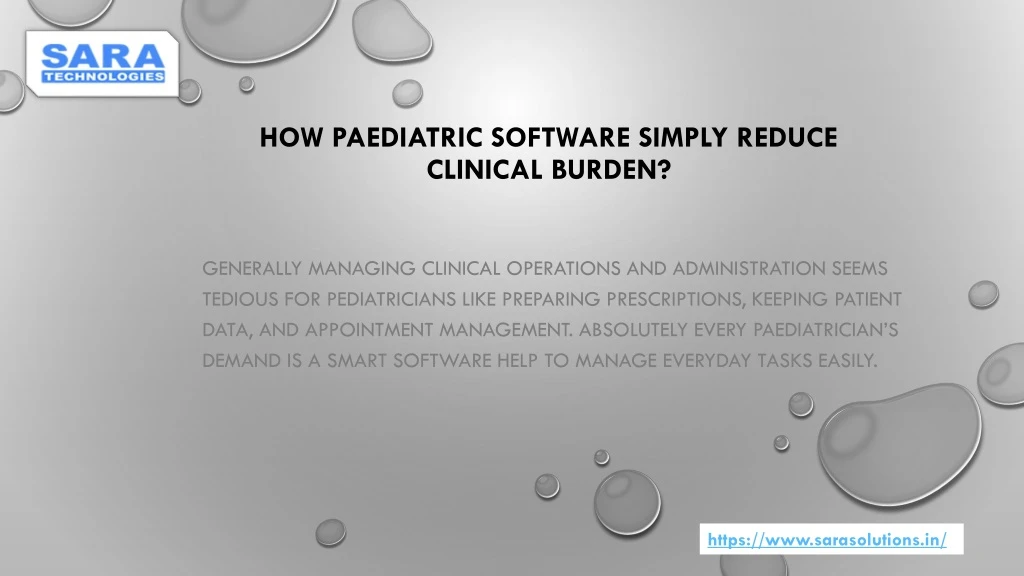 how paediatric software simply reduce clinical burden