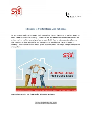 5 Reasons to Opt for Home Loan Refinance - slide 1