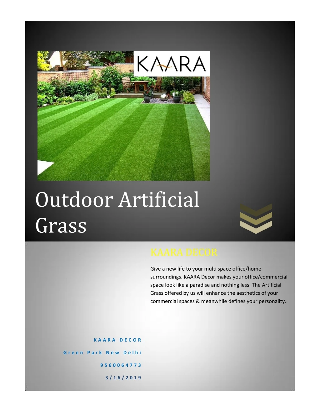 outdoor artificial grass