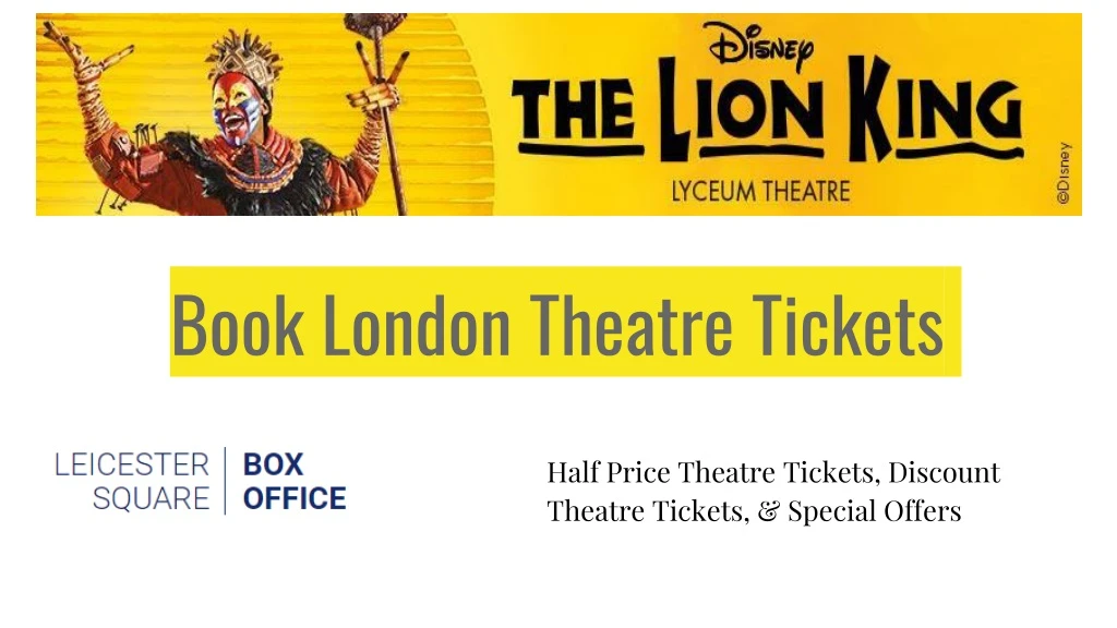 book london theatre tickets